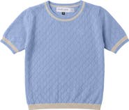 Charlotte & George Contrast Rib Knit Sweater