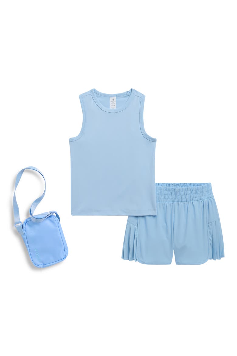 Kids' Lunatek Around Town Tank, Shorts & Crossbody Bag Set, Main, color, DUTCH CANAL