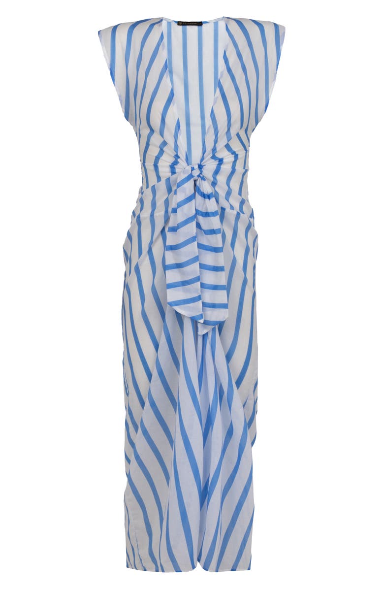 ViX Paula Hermanny Sasha Tie Front Cotton Cover-Up Dress, Alternate, color, 