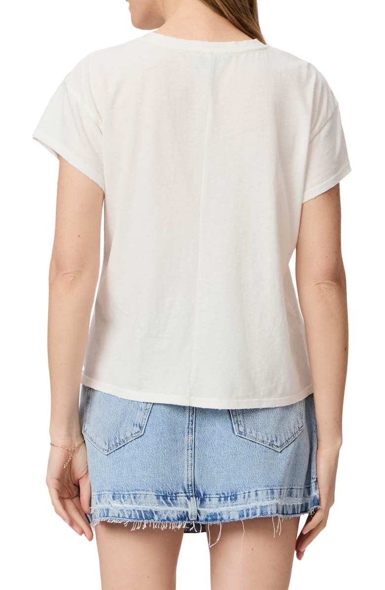 PAIGE Ren Ciao Bella Cotton & Linen Graphic T-Shirt, Alternate, color, White