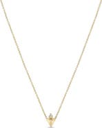 Zoë Chicco 14K Gold Diamond Pyramid Pendant Necklace