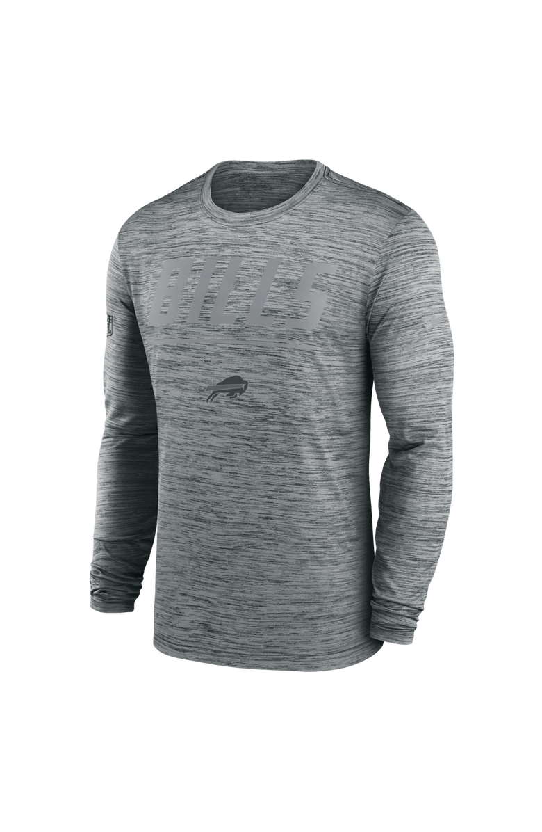 Nike Men's Nike Gray Buffalo Bills Sideline Offensive Transition Velocity Dri-FIT Long Sleeve T-Shirt, Alternate, color, Gray