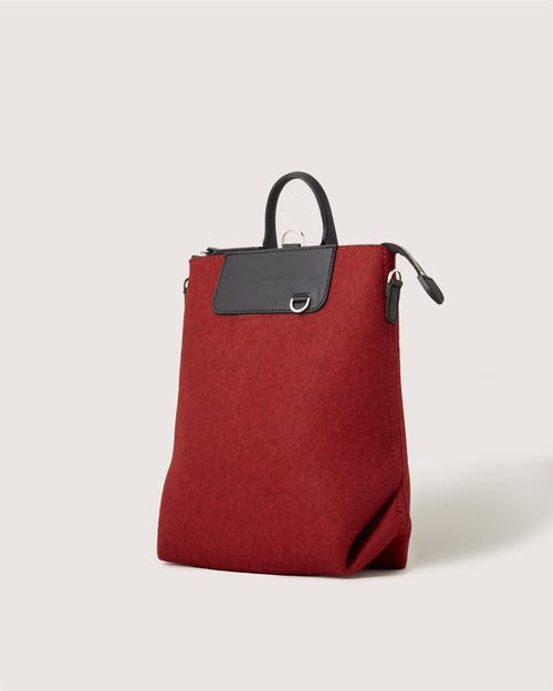 Graf & Lantz Graf Lantz Bedford Merino Wool Midi Backpack In Red