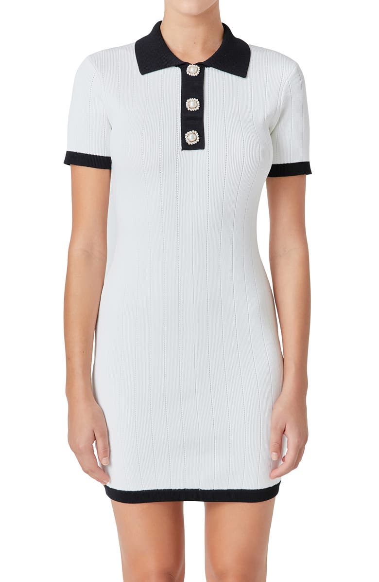Endless Rose Polo Rib Minidress, Alternate, color, 