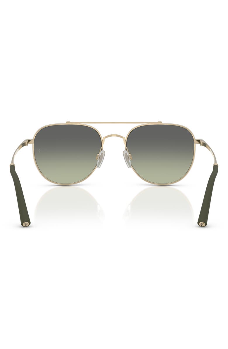 Oliver Peoples x Roger Federer 54mm Pilot Sunglasses, Alternate, color, Gold/ Green Gradient