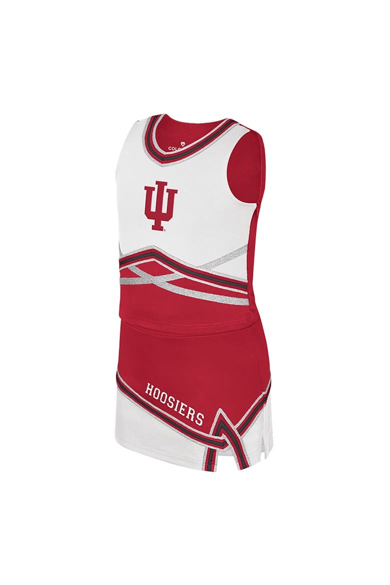 Girls Youth Colosseum Crimson Indiana Hoosiers Lollipop Park Cheer Two-Piece Set, Alternate, color, Crimson