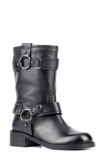 Vintage Foundry Augusta Harness Strap Boot In Black