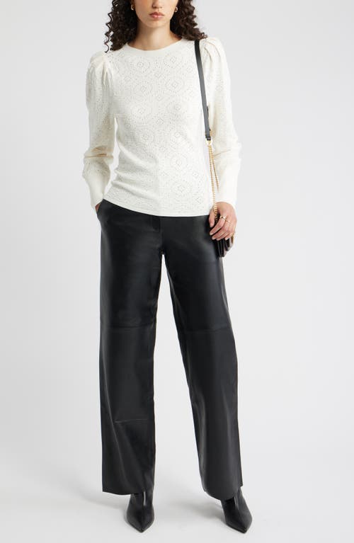 Nordstrom Lacy Open Stitch Sweater In Animal Print