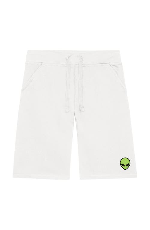 Dalix Mens Alien Midweight Fleece Short In White