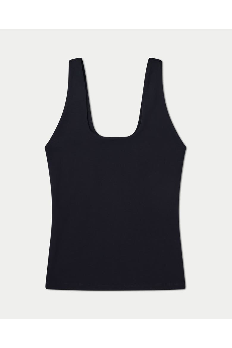 Essential Scoop Neck Fitted Vest, Alternate, color, Black