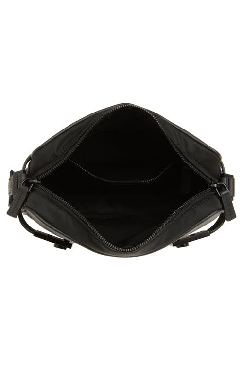 Ferragamo Twins Mixed Media Leather & Nylon Shoulder Bag In Black