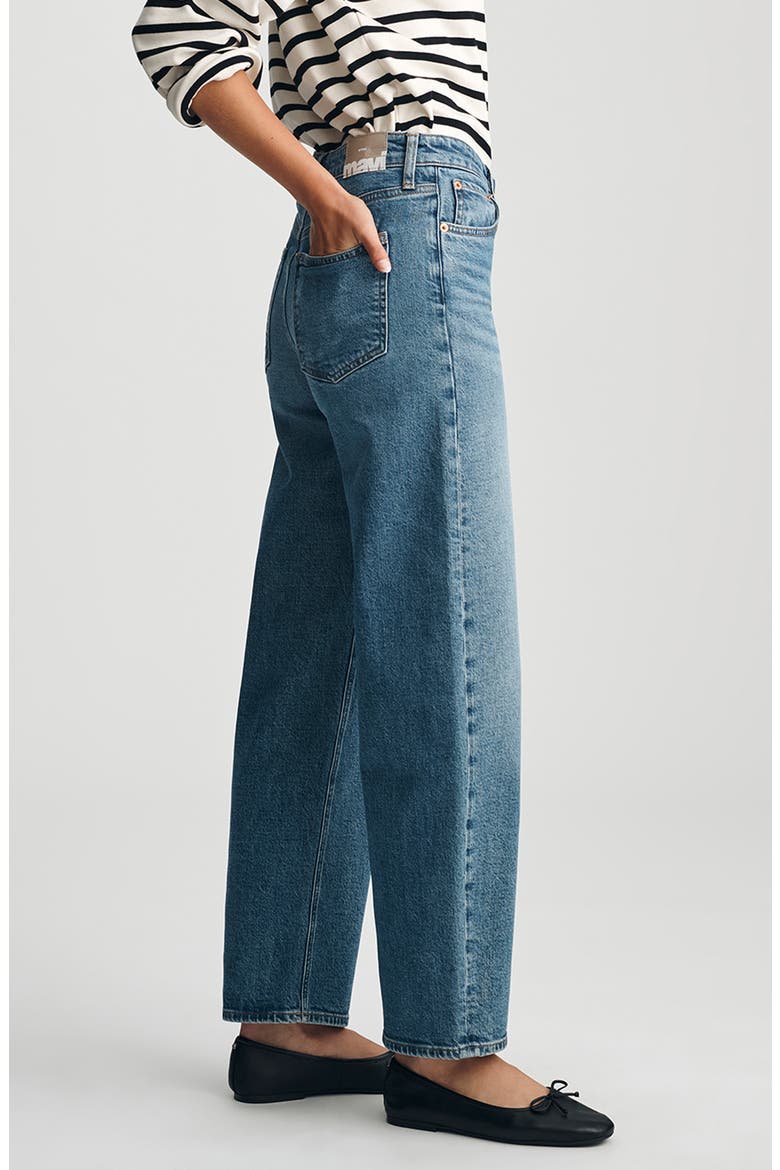 Nica High Waist Barrel Jeans, Alternate, color, MID BRUSHED CLASSIC