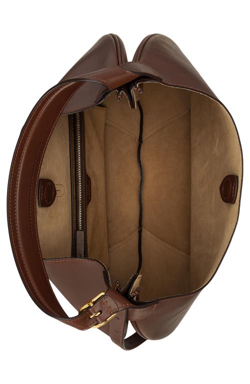 Polo Ralph Lauren Sport Calf Leather Shoulder Bag In Brown