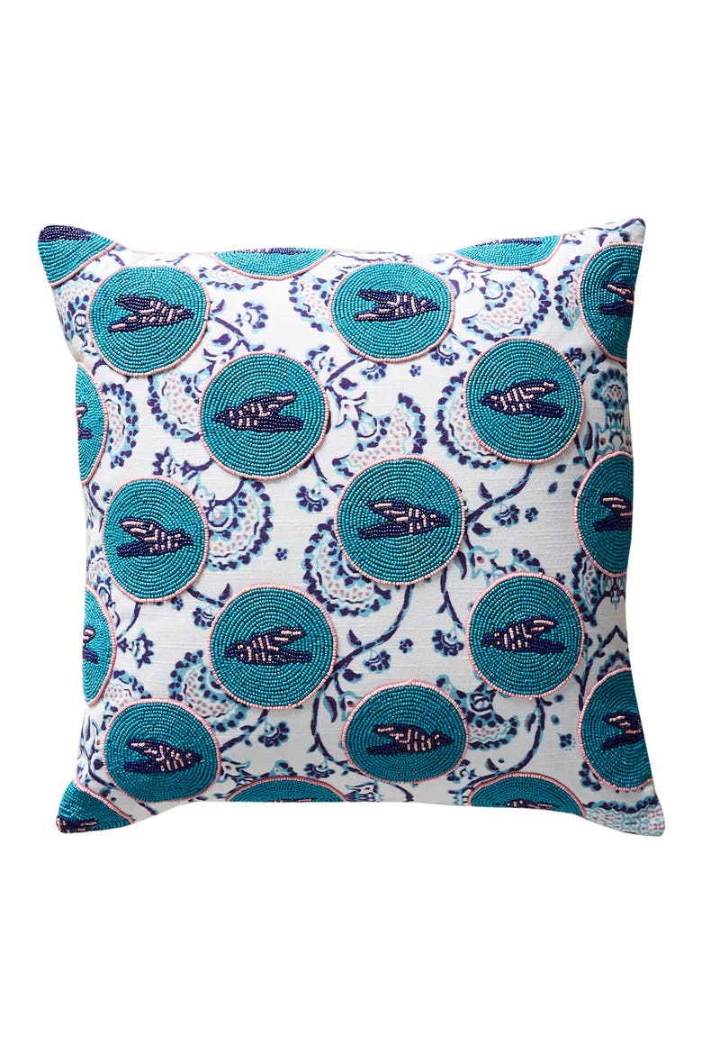 Anthropologie Devann Accent Pillow, Alternate, color, BLUE