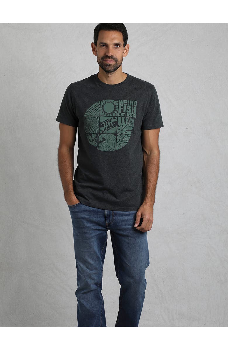 Weird Fish Summer Sector Graphic T-Shirt, Main, color, Washed Black