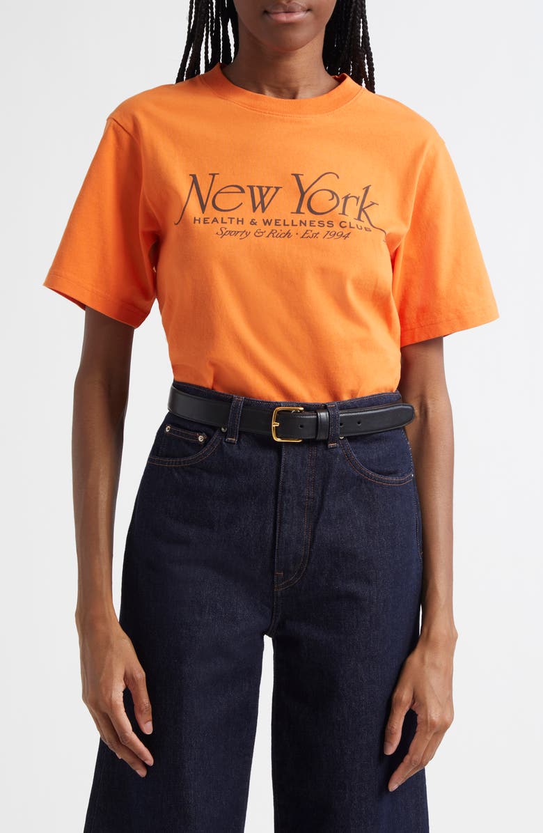 Sporty & Rich New York '94 Cotton Graphic T-Shirt, Main, color, 