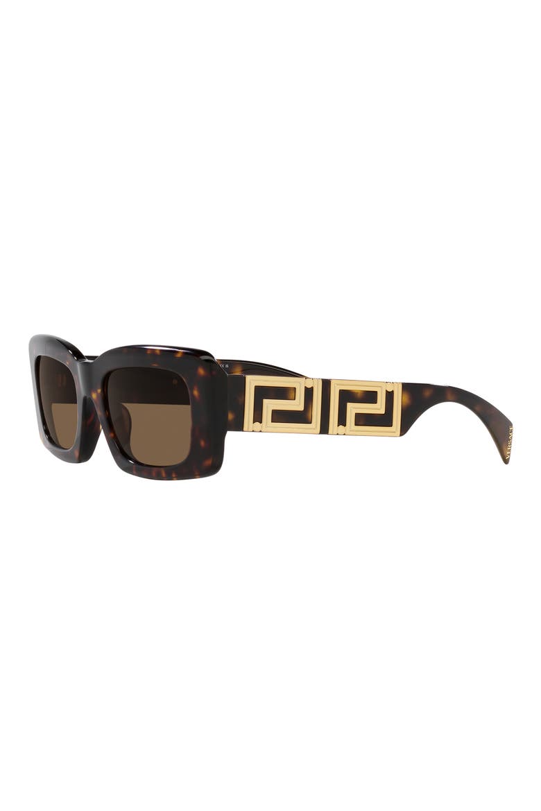 54mm Rectangular Sunglasses, Alternate, color, HAVANA