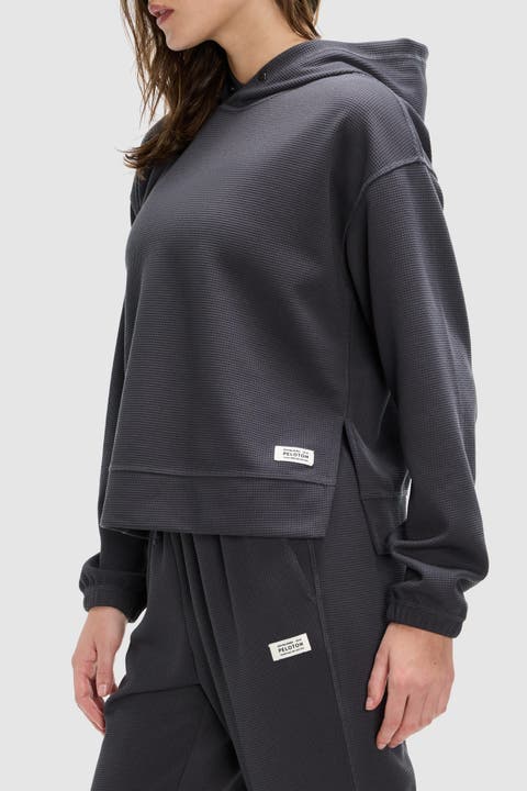 Waffle Snap Pull Over Hoodie