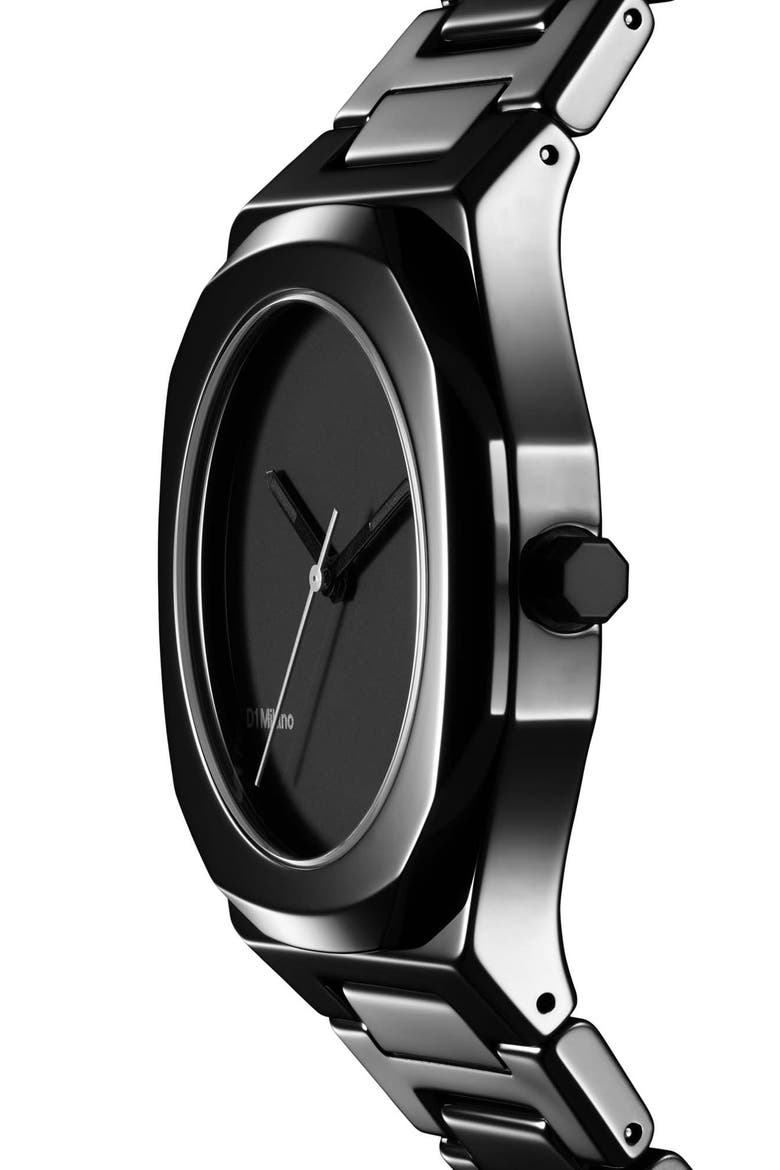Ceramica Bracelet Watch, 37mm, Alternate, color, BLACK