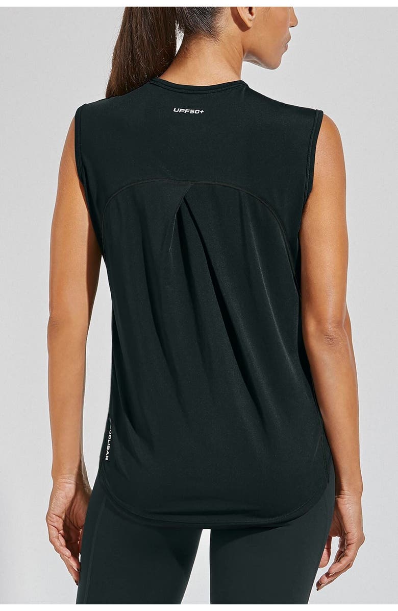 Coolibar Women's Tank - UPF 50+ Sun Protection - Accelera, Alternate, color, Black
