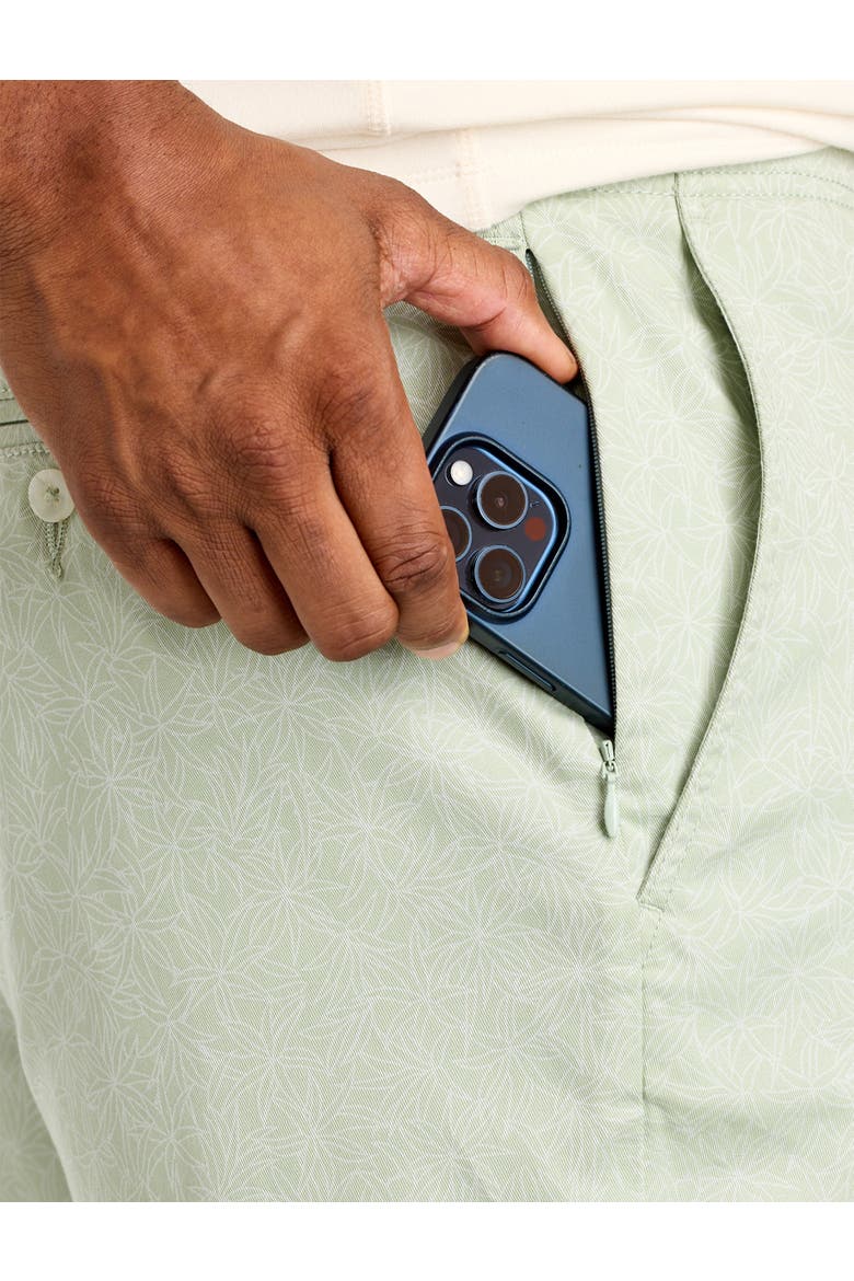 Big & Tall Printed Chino Shorts, Alternate, color, FROSTY GREEN