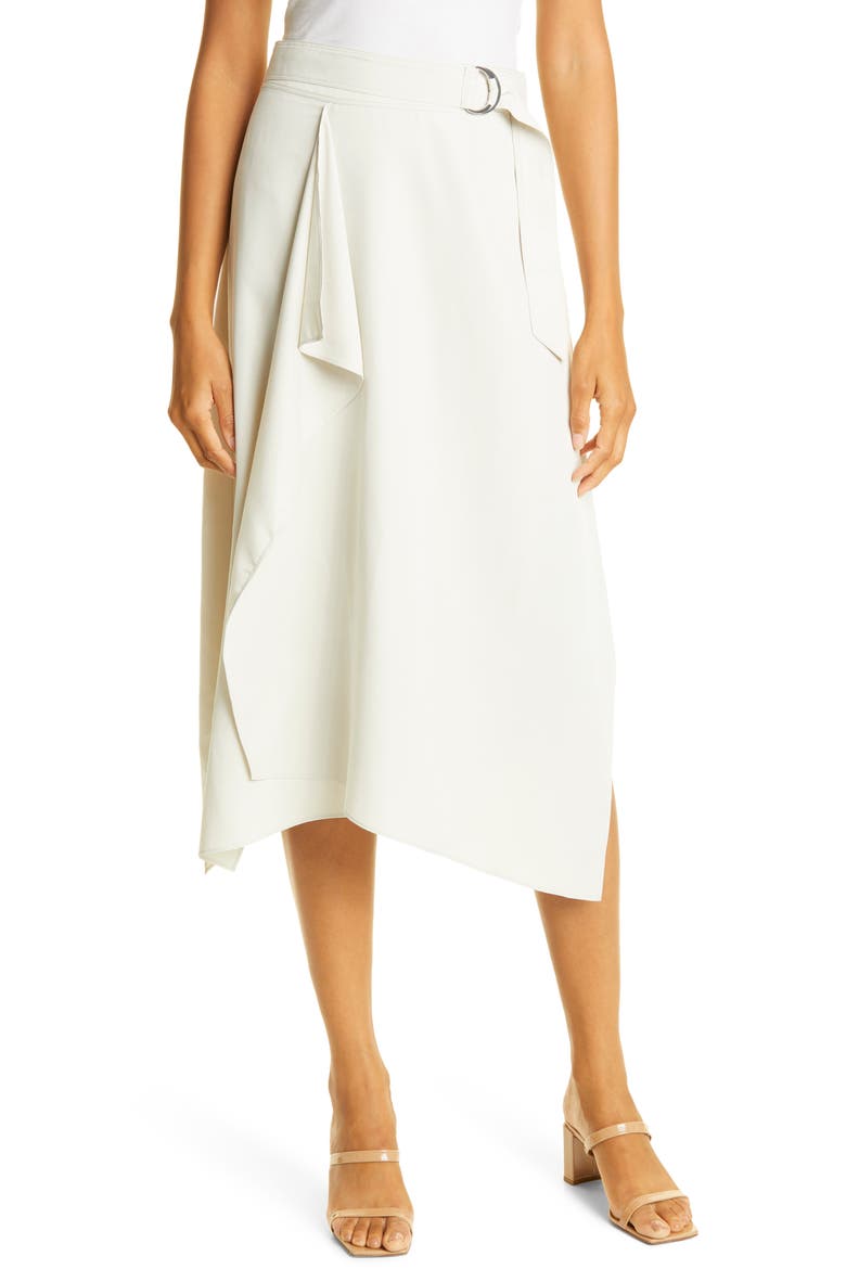 Drape Midi Skirt, Main, color, SILVER BIRCH
