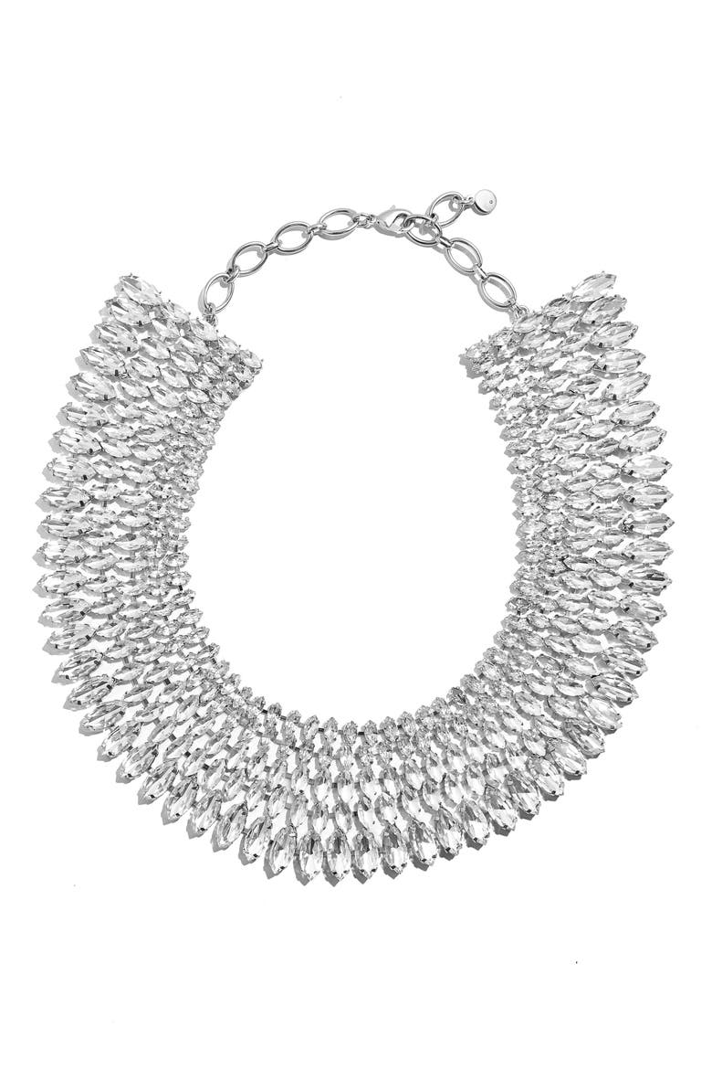 Anatalia Crystal Collar Necklace, Main, color, CLEAR