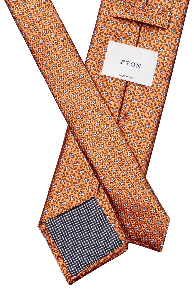 Eton Micropattern Jacquard Silk Tie, Alternate, color, 