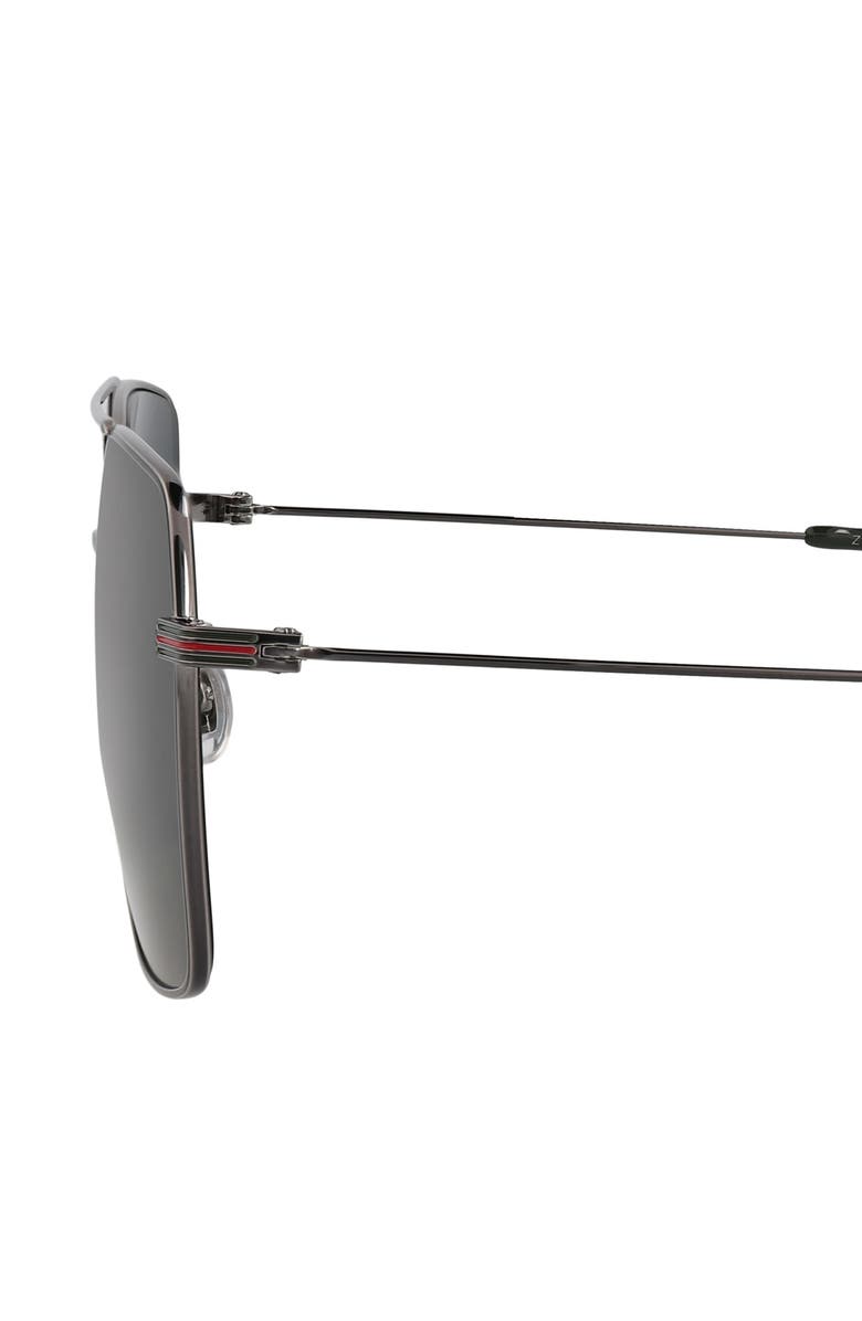 Gucci 61mm Aviator Sunglasses, Alternate, color, Ruthenium Ruthenium Grey
