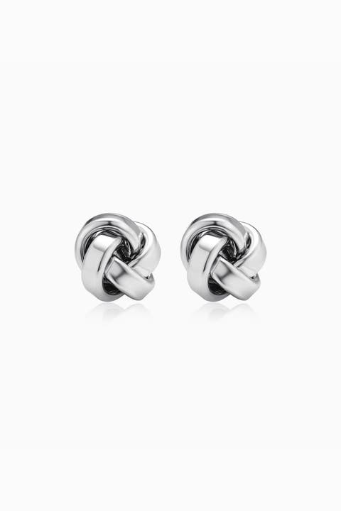 Sterling silver sale designer stud earrings, elegant, contemporary jewelry, silver studs