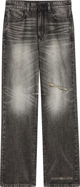 RtA Jonas Distressed Loose Straight Leg Jeans