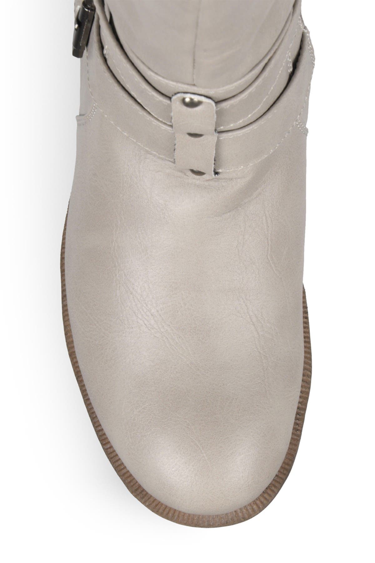 JOURNEE Bite Ruched Riding Boot, Alternate, color, Taupe