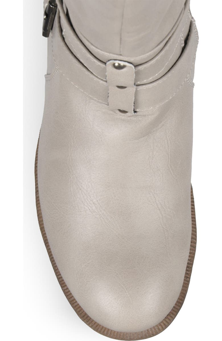 JOURNEE Bite Ruched Riding Boot, Alternate, color, Taupe