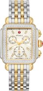 MICHELE Deco Diamond Chronograph Bracelet Watch, 33mm