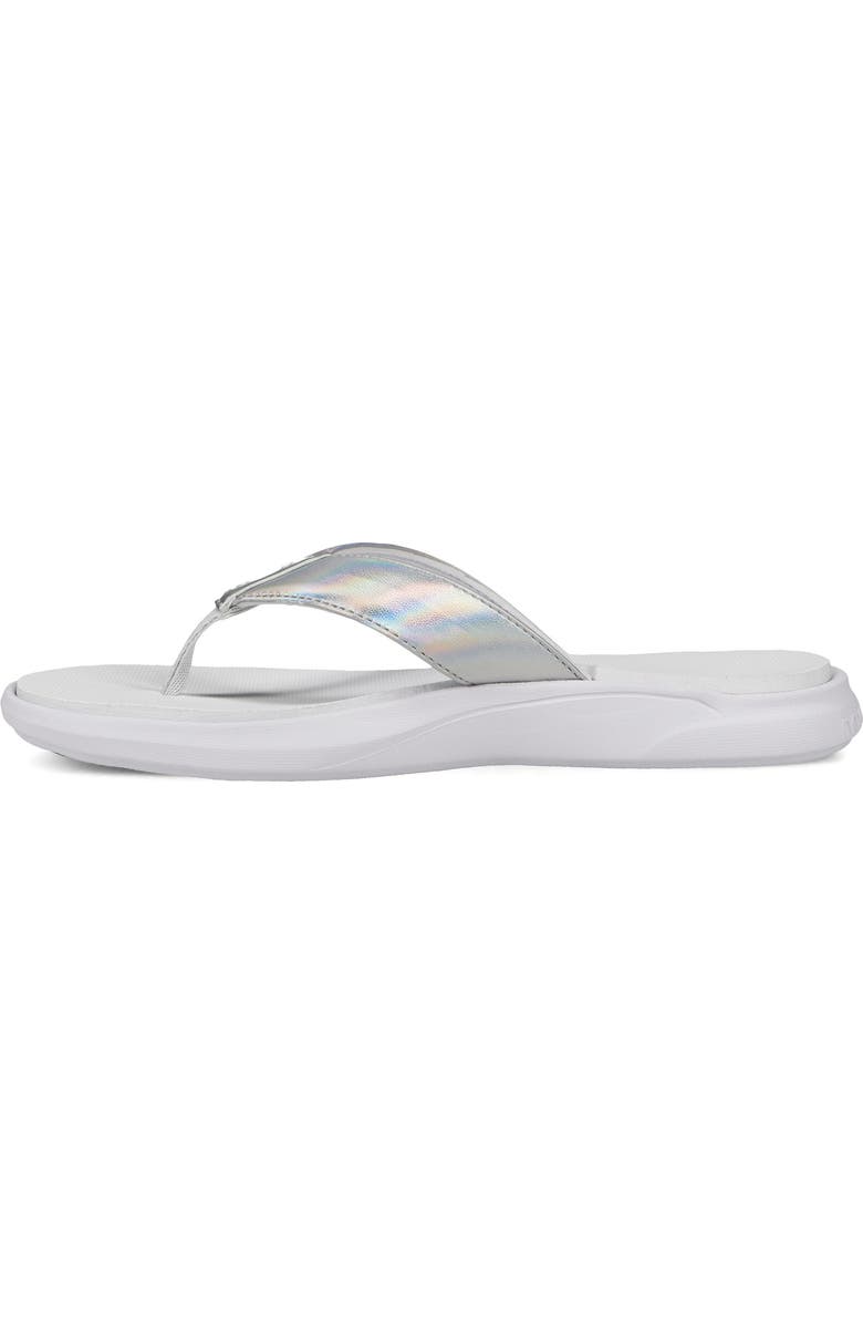New Balance 340 Thong Sandal, Alternate, color, White/ Silver