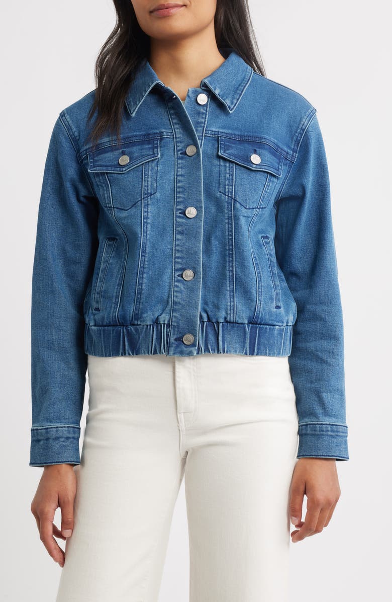 CITY BLUES Denim Bomber Jacket, Alternate, color, Indigo