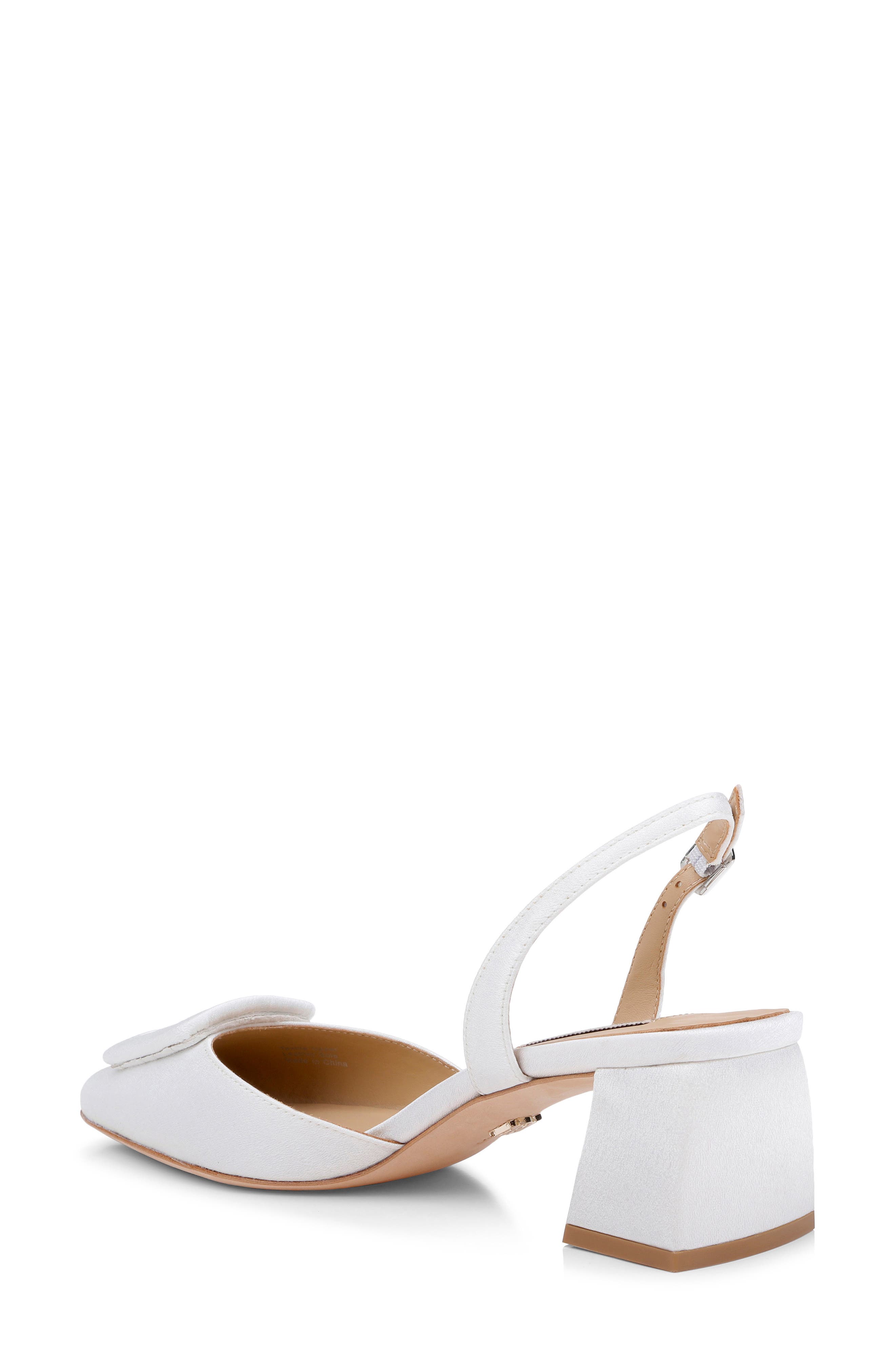 Badgley Mischka Collection Yaneli Slingback Pump, Alternate, color, White Crepe