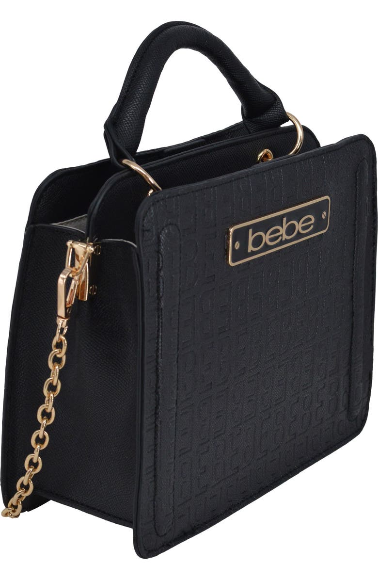 bebe Thea Small Satchel with Card Wallet, Alternate, color, Black