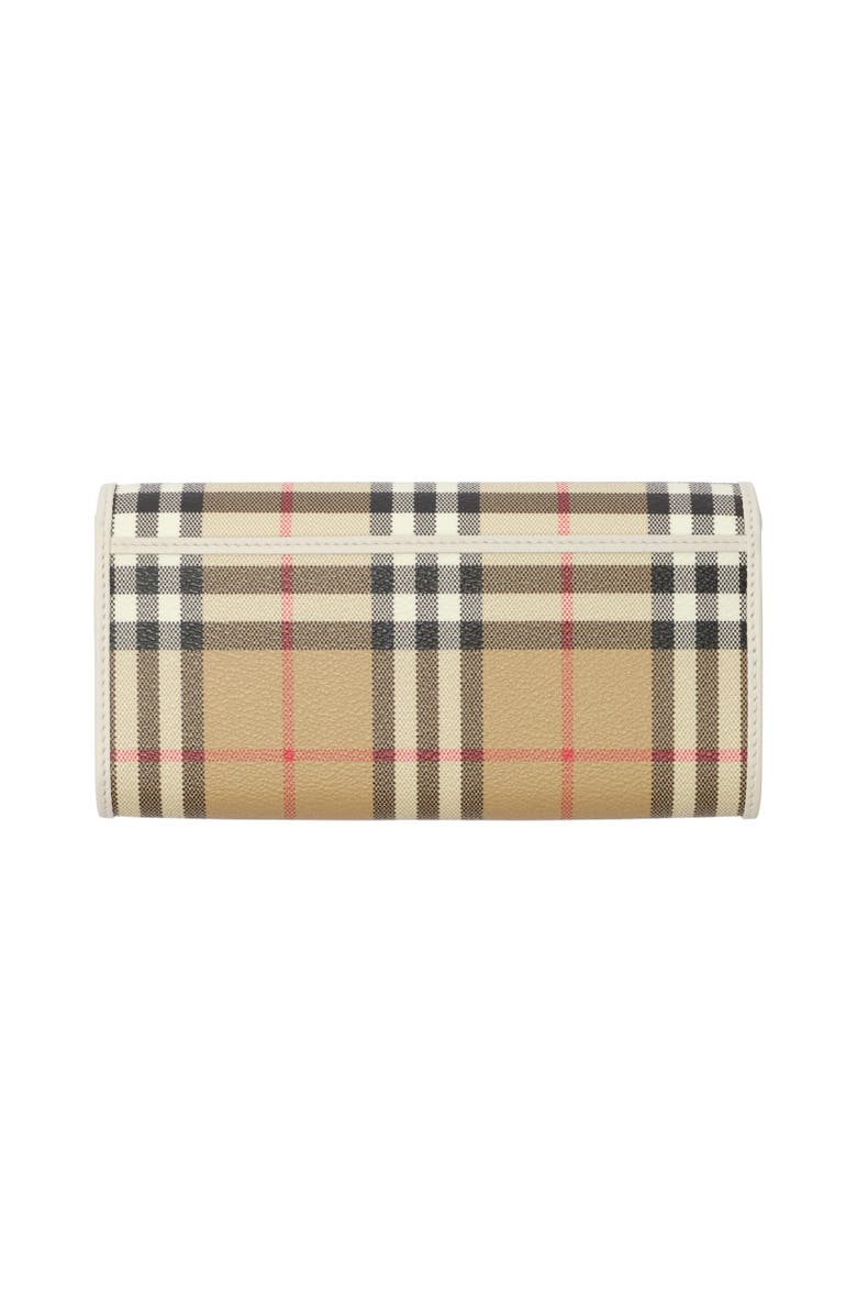 Burberry Check Continental Wallet, Alternate, color, Archive Beige/Soap Beige