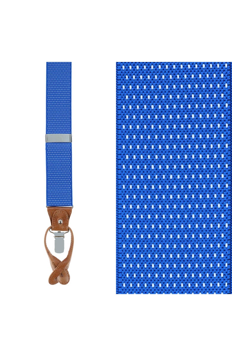 Trafalgar Big & Tall Napier Elastic Convertible Suspenders, Main, color, Blue