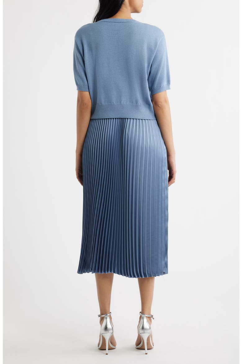 Sweater & Pleated Skirt Two-Piece Set, Alternate, color, SHADOW