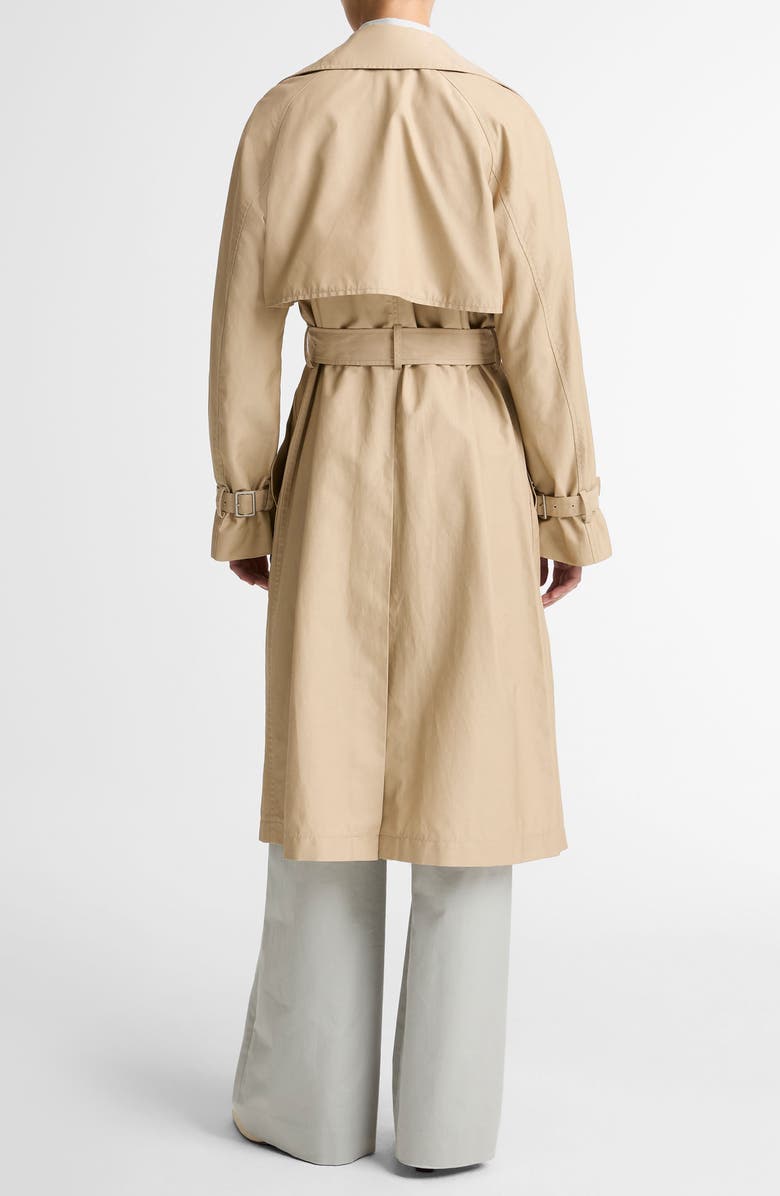 Vince Fine Twill Trench Coat, Alternate, color, Pumice Stone