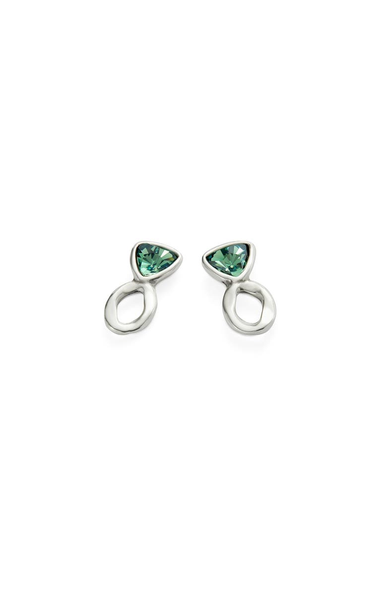 UNODE50 Green Cluster Studs, Alternate, color, Silver