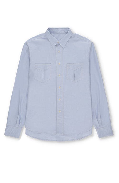 Fortela Osumi Cotton Oxford Shirt In Blue