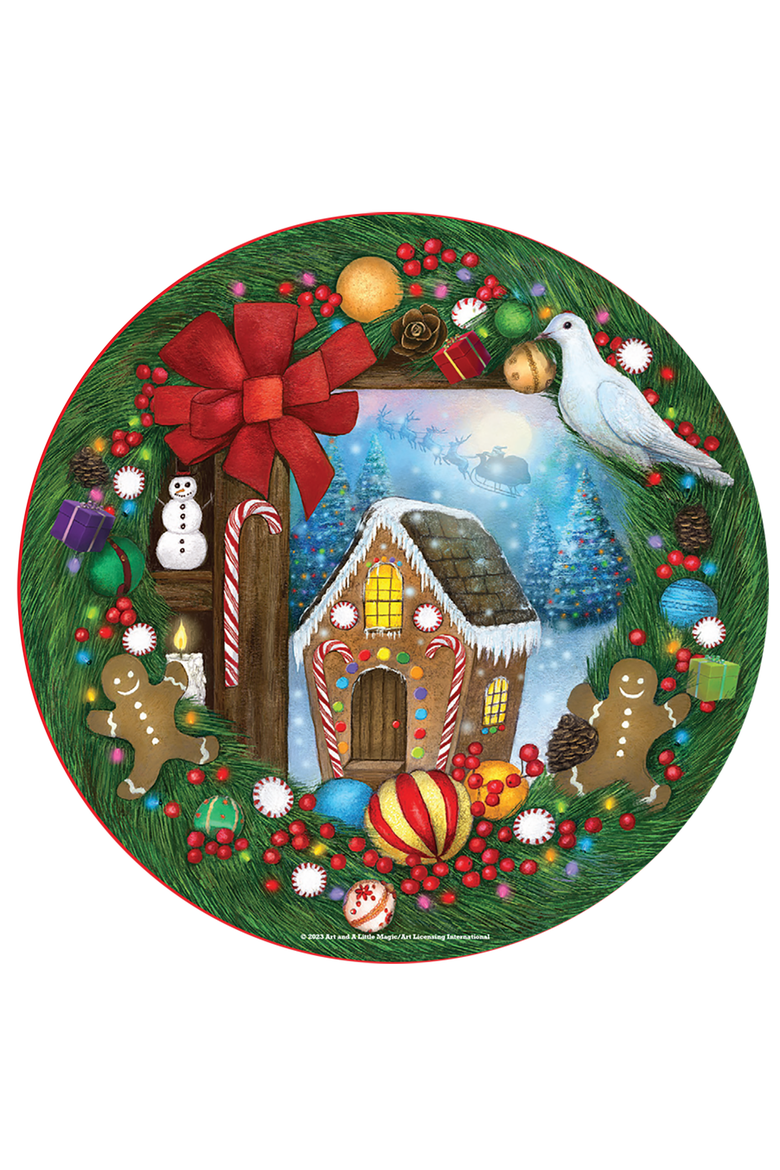 Sweet Holiday 500 piece Jigsaw Puzzle for Adults Round, Alternate, color, Multicolor
