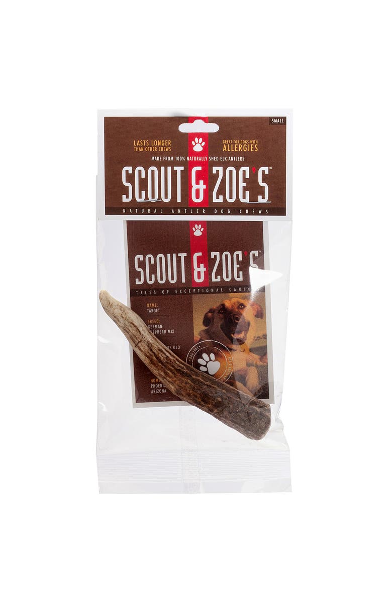Scout & Zoe's Elk Antler, Small Dog Chew, 0 to 15lb Small & Toy Breeds, Main, color, Multicolored