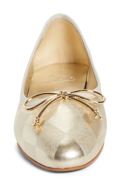 Christian Louboutin Sweetie Jane Bow Ballet Flat In Animal Print