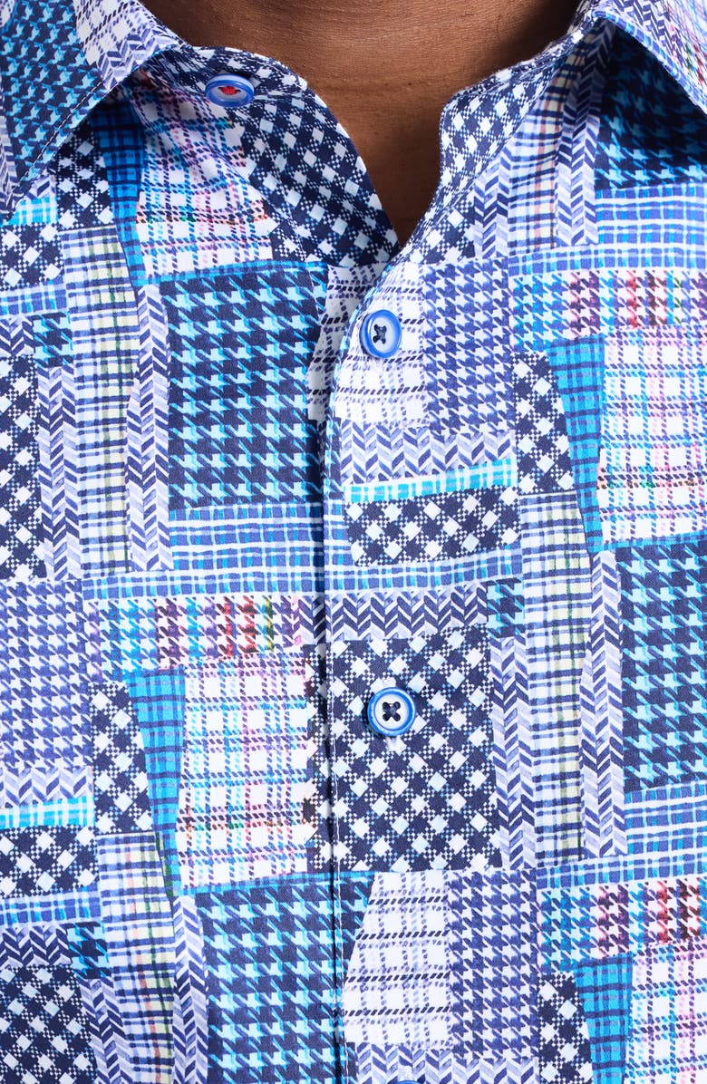 Robert Graham Westgrove Patchwork Print Button-Up Shirt, Alternate, color, 