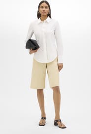 Another Tomorrow Poplin Bias Shirt
