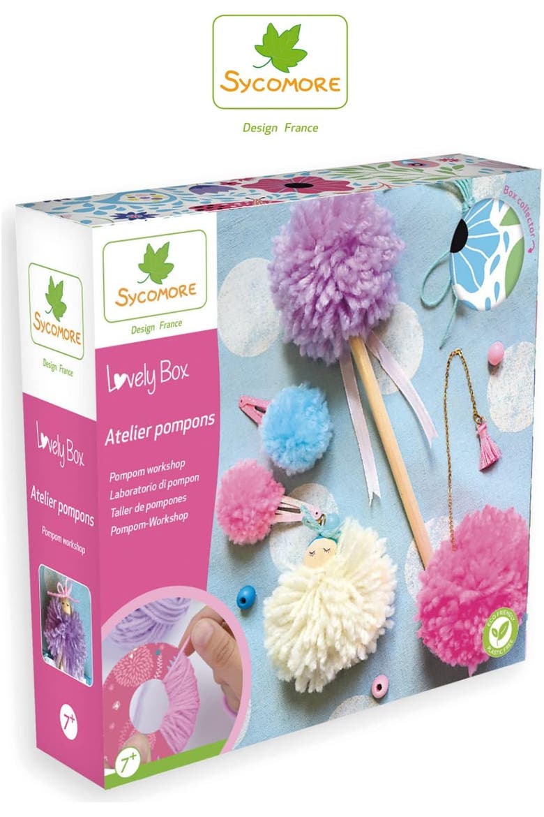 Lovely Box - S Pompom Kit - 7y+, Main, color, Multicolor